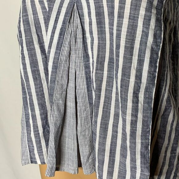 Madewell Trapeze Crop Tank Top Striped Blue Mix 4 - Picture 5 of 9